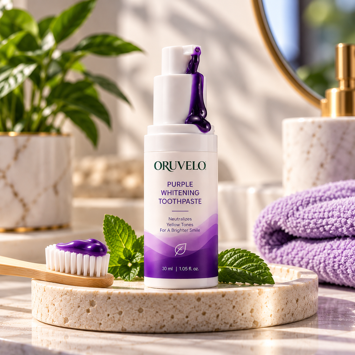 ORUVELO Purple Whitening Toothpaste