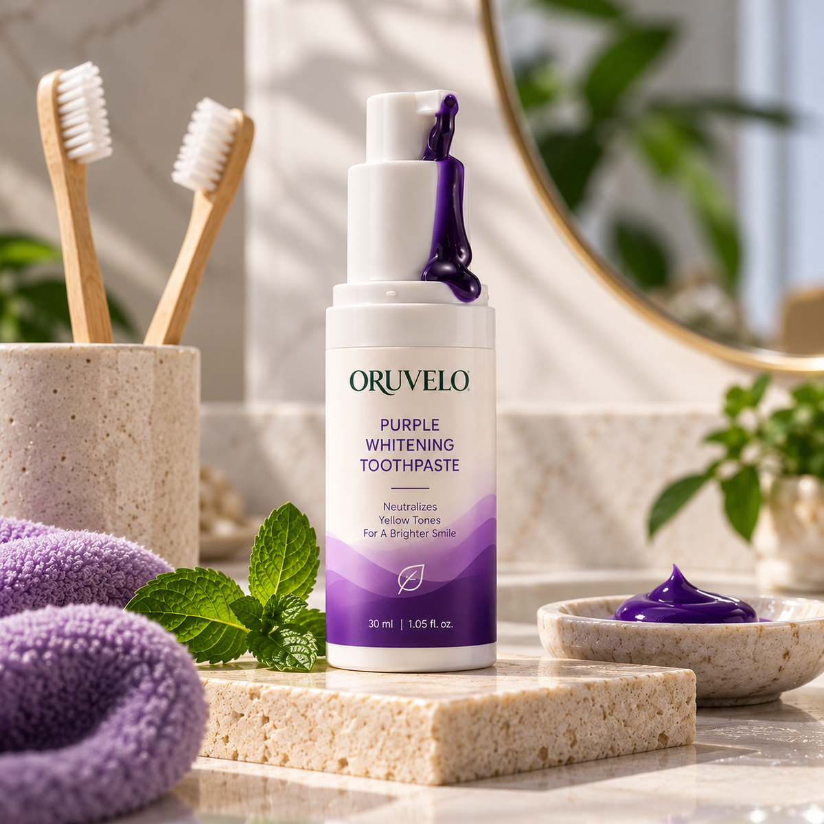 ORUVELO Purple Whitening Toothpaste