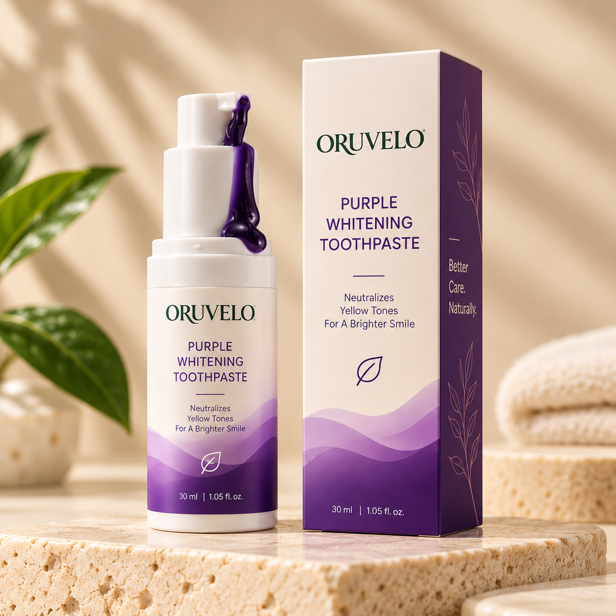 ORUVELO Purple Whitening Toothpaste